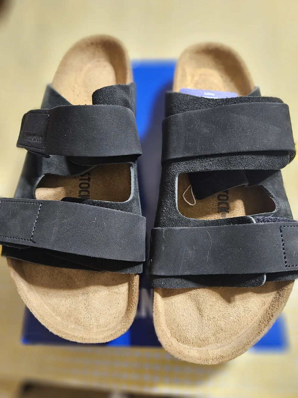 Birkenstock Uji Black Men's Dual-Strap Slide Sandal